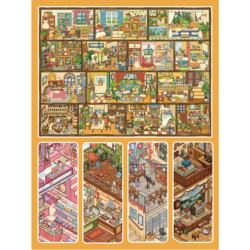 Cute Fire Slow Cooker 4.0 Grid Room Scene Stickers DIY Miniature Scene Stress Relief Scene Stickers Stickers