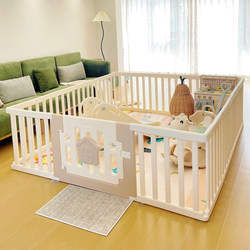 Baby Playpen with Crawling Mat for Indoor Use, Suitable for Infants and Children, Convertible into a Cabinet, Protective Fence for Learning to Walk in the Living Room