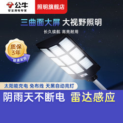 Bull Solar Outdoor Light Home Garden Light 2025 Model Human Body Sensor Automatically Lights up When Dark Rural Street Light