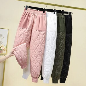 Cover the cabinet Outlets clearing the leakage of down cotton pants women's winter fashion and leisure versatile feet Haron pants tide