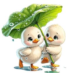 Cute Healing Stickers Duck Adhesive Bedroom Living Room Indoor Waterproof Wall Stickers Decorative Wall Art