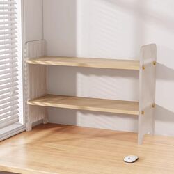 Desktop Storage Rack Desk Office Workstation Bookshelf Acrylic Transparent Small Multi-Layer Book Storage Rack on the Table