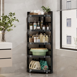Bathroom Storage Rack, Floor-Standing Multi-Layer Corner Storage Shelf for Toilet and Restroom