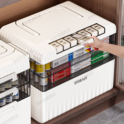 Medicine Box Storage Box, Family-Sized, Portable, Seven-Day-A-Week Medicine Dispensing Box for the Elderly, Large-Capacity Household Medicine Box