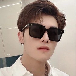 Sunglasses Korean Style Large Frame Men's Driving 2026 New Trendy Sun Protection Big Face Slimming Women's Uv Protection Sunglasses