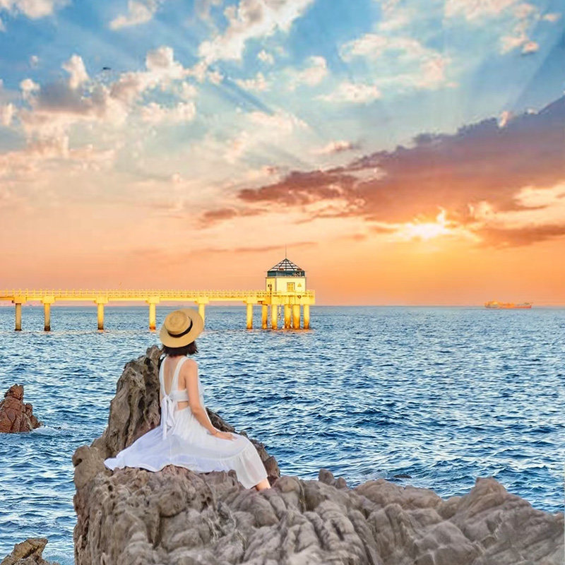 纯玩含机票 广西旅游南宁涠洲岛通灵峡谷德天瀑布7天6晚跟团游