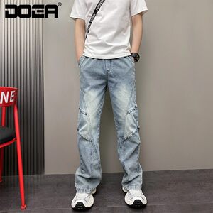 
2026 spring popular design original washed straight jeans men's trendy simple versatile harem pants