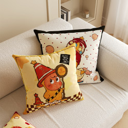 Cute Star-Shaped Throw Pillow for Living Room Sofa, Bedroom Headboard Cushion, High-End Lumbar Support Pillow with Removable and Washable Core