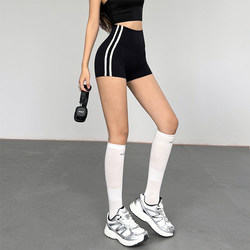 American-Style Sports Shorts for Women, Summer Thin Quick-Dry Three-Quarter Pants, Anti-Exposure High-Waisted Casual Cycling Yoga Pants