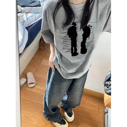 Pure Cotton American High Street Style Regular Shoulder Short-Sleeve T-Shirt for Women 2025 New European Design Niche Oversize Top