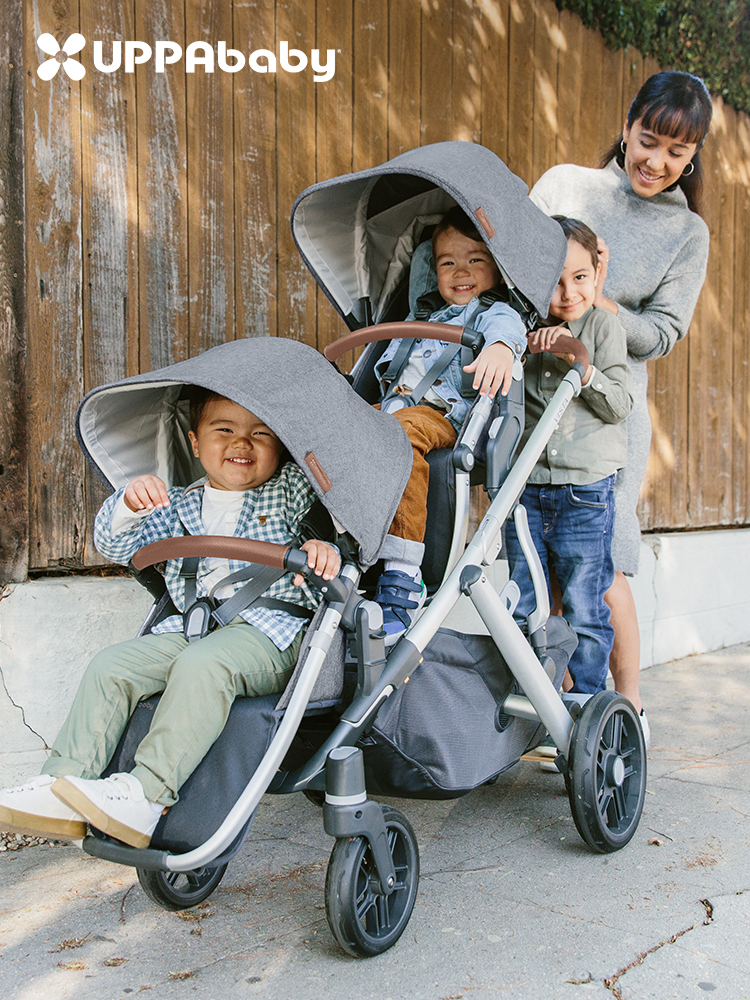 アッパベビー　VISTA 2人乗り　ステップ＆新生児用バシネットフルセット