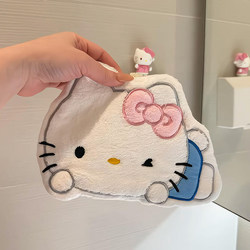 Kitty Cat Hand Towel Hanging Towel Kitchen Handkerchief Super Absorbent Thickened Cute Bathroom Children's Hand Towel