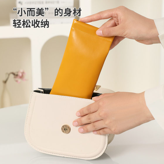 
2 portable glasses bags sunglasses sunglasses storage bag anti-pressure velvet bag automatic closing shrapnel storage box