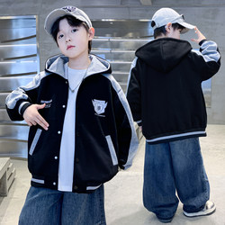Boys' Jacket, Spring and Autumn Style, 2026 New Model, Spring Clothing for Older Children, Children's Baseball Jacket, Stylish Boys' Top, Sporty and Trendy