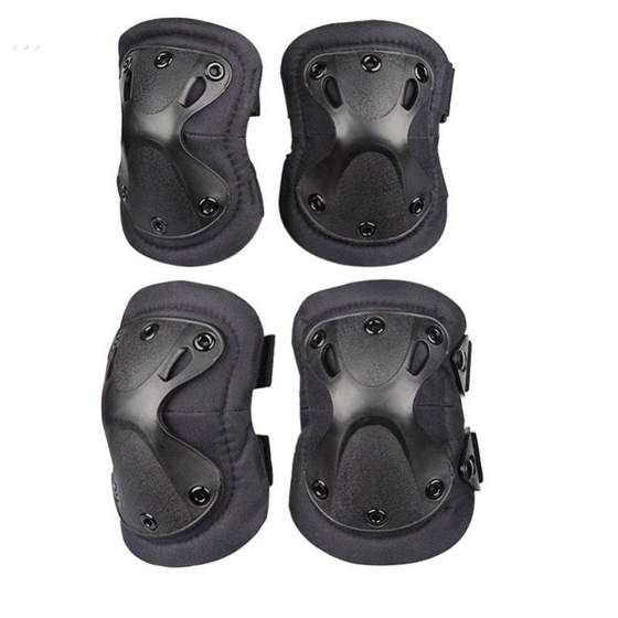 
Sports men's and women's tactical knee pads, crawling elbow pads, outdoor riding protective rock climbing equipment four-piece set