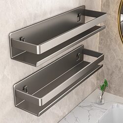 Bathroom Storage Rack, No-Drill Toilet Shelf, Washbasin Shower Gel Wall-Mounted Organizer