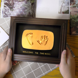 Newborn Baby Hand and Foot Print Mud Baby Hand and Foot Print Fetal Hair Souvenir Fetal Hair Production 100Th Birthday Gift