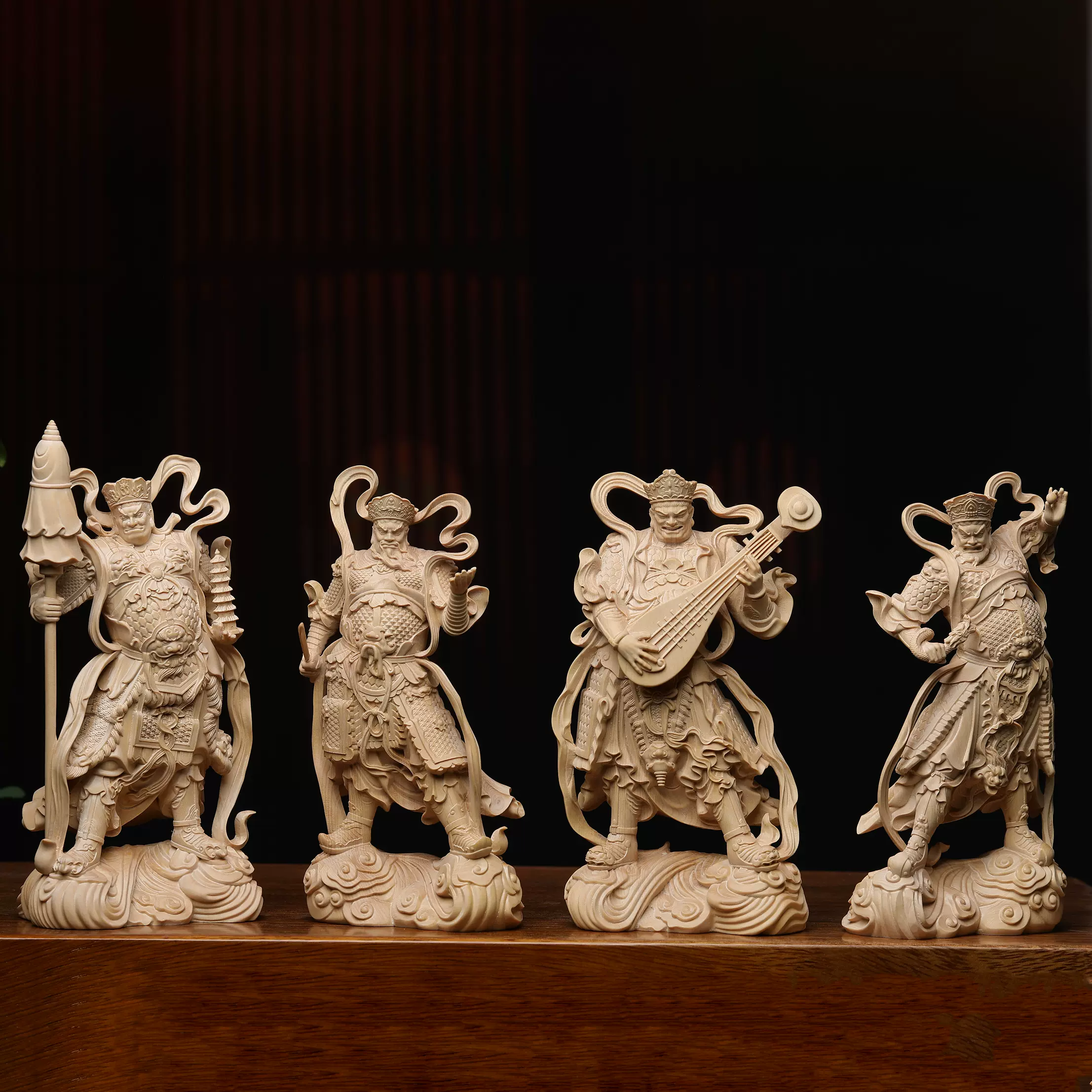 黄楊木実木彫刻、手把置物 黄楊木実木彫刻、手把置物