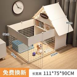 Large Space Villa Pet Fence for Puppies, Indoor and Outdoor Rabbit and Cat Cage with Integrated Toilet