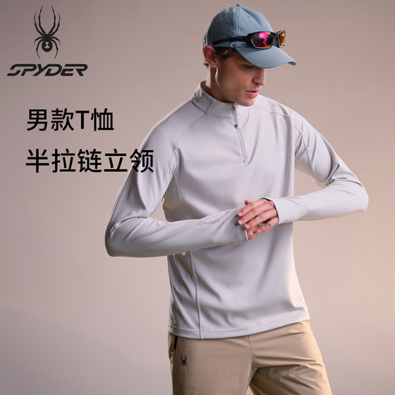 
SPYDER Spider 26 new spring and summer men's half-zip stand collar long-sleeved T-shirt 02TO26102KM