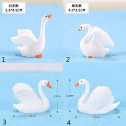 ins Style Aesthetic White Swan Micro Landscape Resin Ornament Succulent Ornament Zakka Creative Gift Ornament