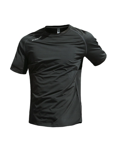 Мужская спортивная летняя тонкая шелковая футболка, быстросохнущий дышащий топ для тренировок, одежда, для бега, короткий рукав, свободный крой