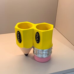 Dopamine Pen Holder Office Desktop Storage Box Makeup Brush Holder Fun Creative Cute High-Value Resin Ornament