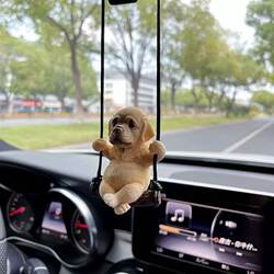 Car Hanging Ornaments 2025 New Model Labrador Puppy Car Rearview Mirror High-End Car Decoration Accessories