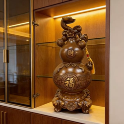 Bai Fu Ruyi Rotating Gourd Ornament for Attracting Wealth and Good Fortune, Chinese-Style Home Decoration, Store Opening, Housewarming Gift, Living Room