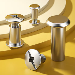 304 Stainless Steel Flat Head Rivet Locking Screw Nut Ledger Cookbook Album Connecting Buckle Nail M2M3-M8