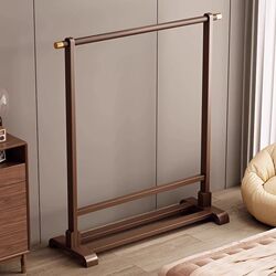 Goyriuu German Solid Wood Coat Rack for Home Use, Nordic Style Floor-Standing Bedroom Bedside Simple Coat Rack