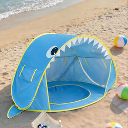 Children's Beach Tent, Outdoor Portable and Foldable, for Kids and Babies to Play in the Water and Sand at the Beach, with Sun Protection and Shade, Playhouse