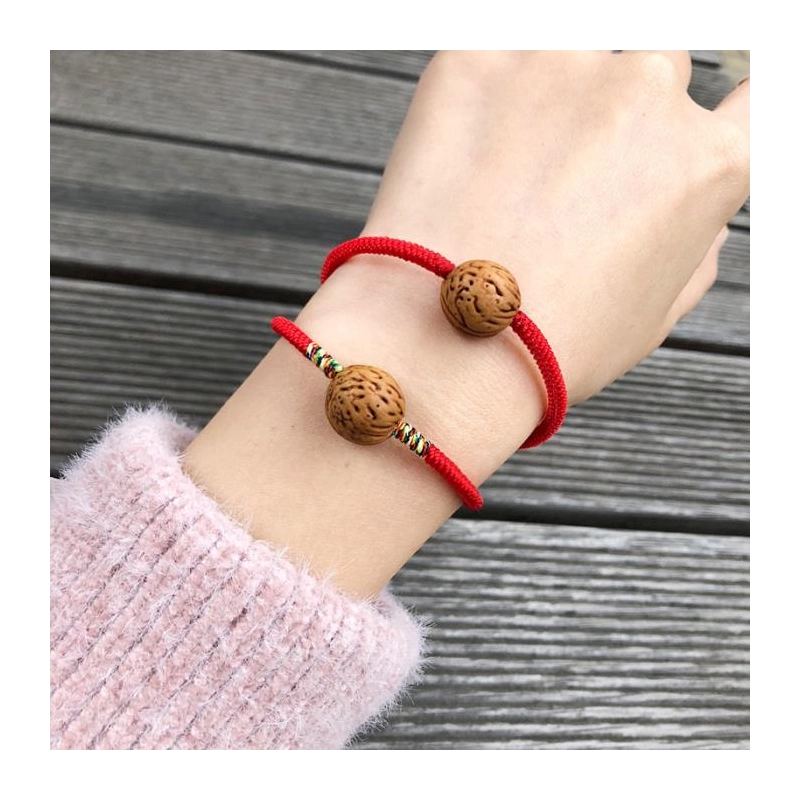 中国骨董 桃核 桃壳桃子骨头手串男手链宝宝小桃核女款红绳随身