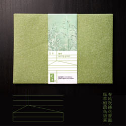 Ins Textured Grass Fiber Blank Green Envelopes【Pack of 5】