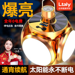 Italy Solar Outdoor Light Football Light Home Courtyard Rechargeable Camping Hanging Light Smart Home 2025 New Model