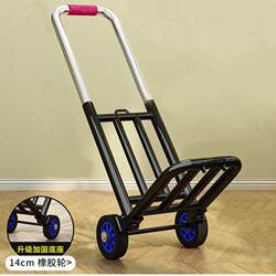 Japanese Craftsmanship Folding Cart for Home Use, Lightweight Portable Shopping Trolley, Luggage Transport Cart