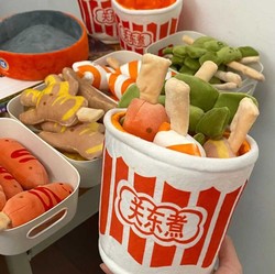 Oden Plush Toy and Friends Eating Spicy Hot Pot Set Creative Pretend Play Plush