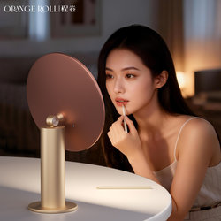 Orangeroll Mirror Makeup Mirror with Led Lights Desktop High-Definition Beauty Dressing Table Mirror with Smart Fill Light