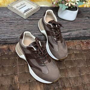 
Retro-style thick-soled dad shoes for women, top-layer cowhide, breathable, lightweight, versatile casual sports shoes
