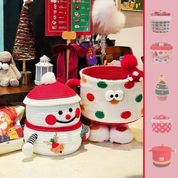 Multifunctional Storage Basket Dopamine Creative Snacks Toys Miscellaneous Storage Decorative Ornaments Christmas New Year Gifts