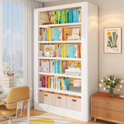 Library Children's Bookshelf Floor-Standing Storage Rack Multi-Layer Bookcase Space-Saving Integrated Wall-Mounted Storage Rack Storage Shelf