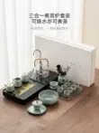 Shuangyu khay trà hộ gia đình 2023 mới hoàn toàn tự động bộ ánh sáng sang trọng kung fu trà bộ bàn trà nhỏ ấm đun nước tích hợp bàn trà điện thông minh Bàn trà điện