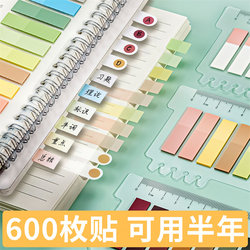 Morandi Color Sticky Notes Label Stickers Cute Cartoon Girl Fresh Style Marker Memo Creative Notes Instructions Fluorescent Marker Sticky Notes Small Notebook Student Bookmark Paper Index Stickers