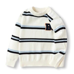 
2025 Spring and Autumn New Snow Barra Boys Sweater Children's Top Pure Cotton Thin Knitted Sweater Fashion Base