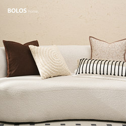 Sylvan's Light Luxury High-End Coffee-Colored Polyester-Cotton Sofa Bedroom Pillow Lumbar Support Model Room