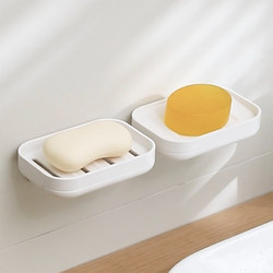 Japanese Imported Soap Dish, Wall-Mounted Soap Holder, Bathroom Soap Rack, Water-Draining, No-Drill, Detachable Storage Shelf