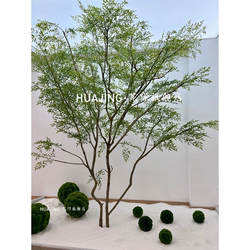 Large Artificial Tree, Nandina Bamboo Green Plant, Fake Tree for Indoor and Outdoor Dry Landscape Decoration, Light Luxury Fake Tree