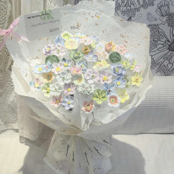 High-End Jingdezhen Ceramic Bouquet Finished Product Handmade Eternal Flower Jingdezhen Ceramic Small Bouquet Gift Birthday Gift