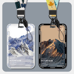 Card Holder for Access Control, Meal Card, Id, Bus Pass, Campus Student Badge, Name Tag, Keychain, Integrated Protective Case with Lanyard, Neck Strap, Work Badge, Factory Badge, Tag, Subway, Unisex, Retractable, Transportation