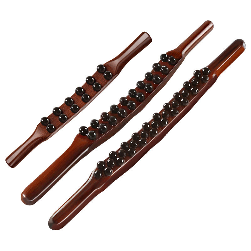 원목 밀대, 긁는 도구, 전신 만능 경락 준설 도구, 긁는 판, 어깨, 목, 허리 전용 도구 -